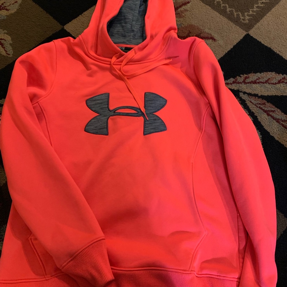 Under Armour orange Hoodie Size M Semi-Fitted
